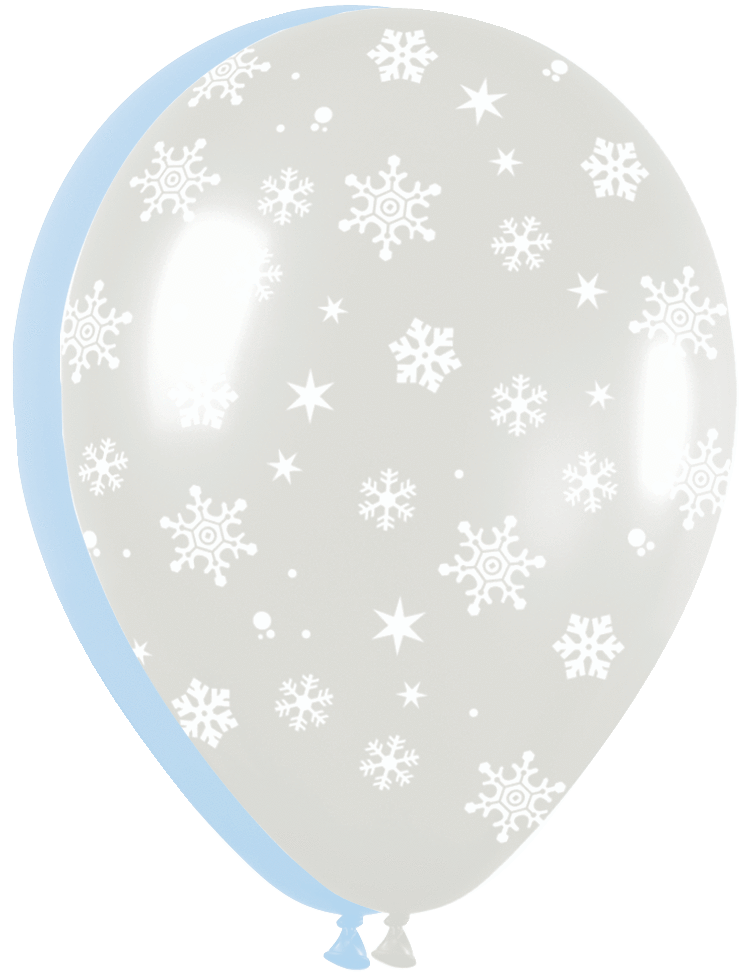 Betallic Latex Assorted Snowflakes 11″ Latex Balloons (50 count)