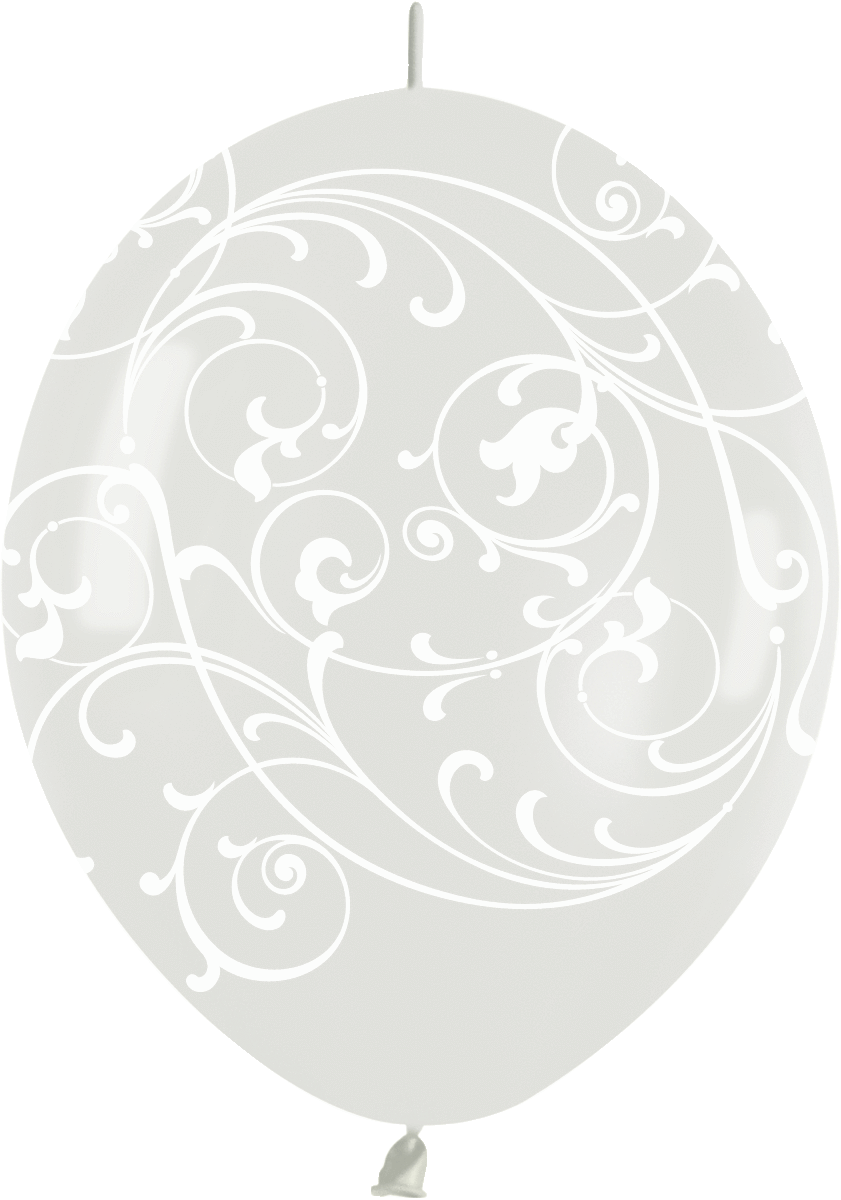 Betallic Latex Crystal Clear Filigree 12″ Link-O-Loon Balloons (50 count)