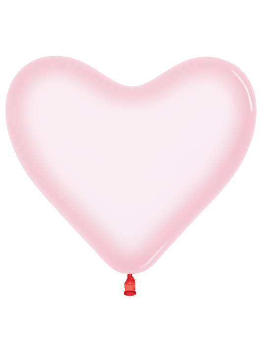 Betallic Latex Crystal Pastel Pink Heart 11″ Latex Balloons (50 count)
