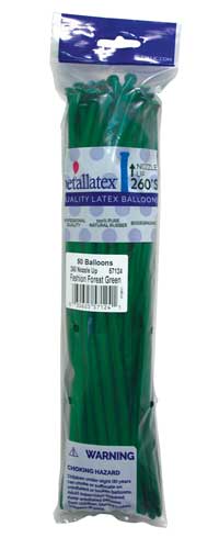 Betallic Latex Fashion Forest Green 260B Latex Balloons (50 count)