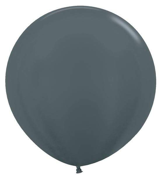 Betallic Latex Metallic Graphite 24″ Latex Balloons (10 count)