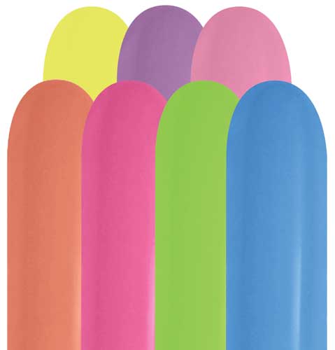 Betallic Latex Neon Assortment 260B Latex Balloons (100 count)