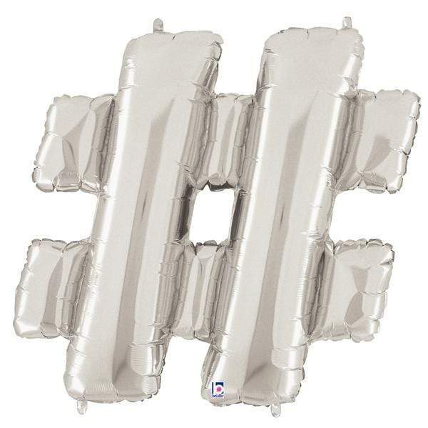 Betallic Mylar & Foil # Silver 40" Giant Balloon Letters and Numbers
