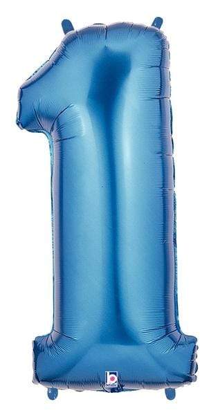 Betallic Mylar & Foil 1 40" Giant Blue Numbers
