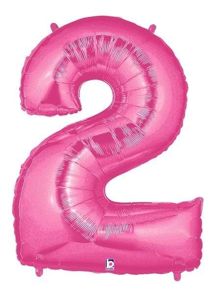 Betallic Mylar & Foil 2 Giant Pink Numbers 40" Foil Balloons