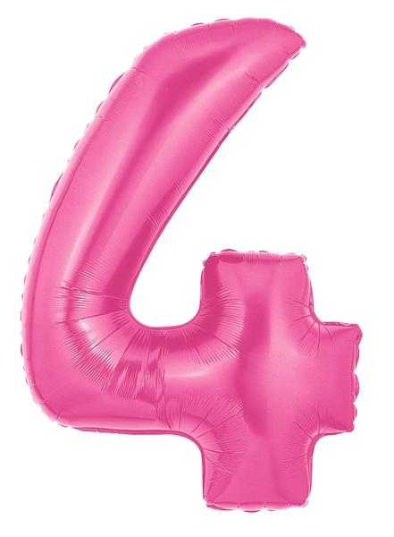 Betallic Mylar & Foil 4 Giant Pink Numbers 40" Foil Balloons