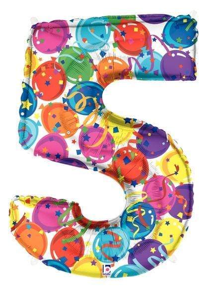 Betallic Mylar & Foil 5 Party Time 40" Foil Numbers by Betallic