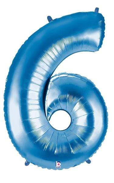 Betallic Mylar & Foil 6 40" Giant Blue Numbers