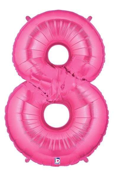 Betallic Mylar & Foil 8 Giant Pink Numbers 40" Foil Balloons