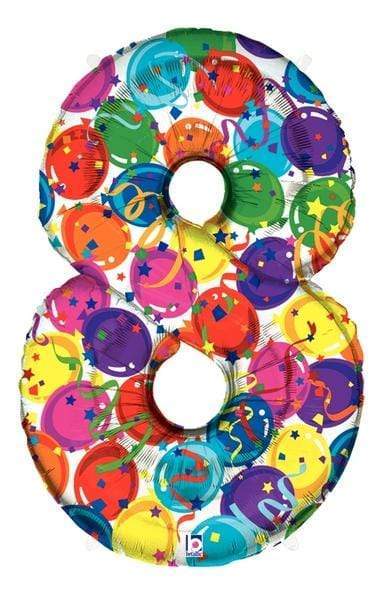 Betallic Mylar & Foil 8 Party Time 40" Foil Numbers by Betallic