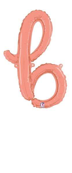 Betallic Mylar & Foil b Rose Gold Script Cursive Letter Balloons