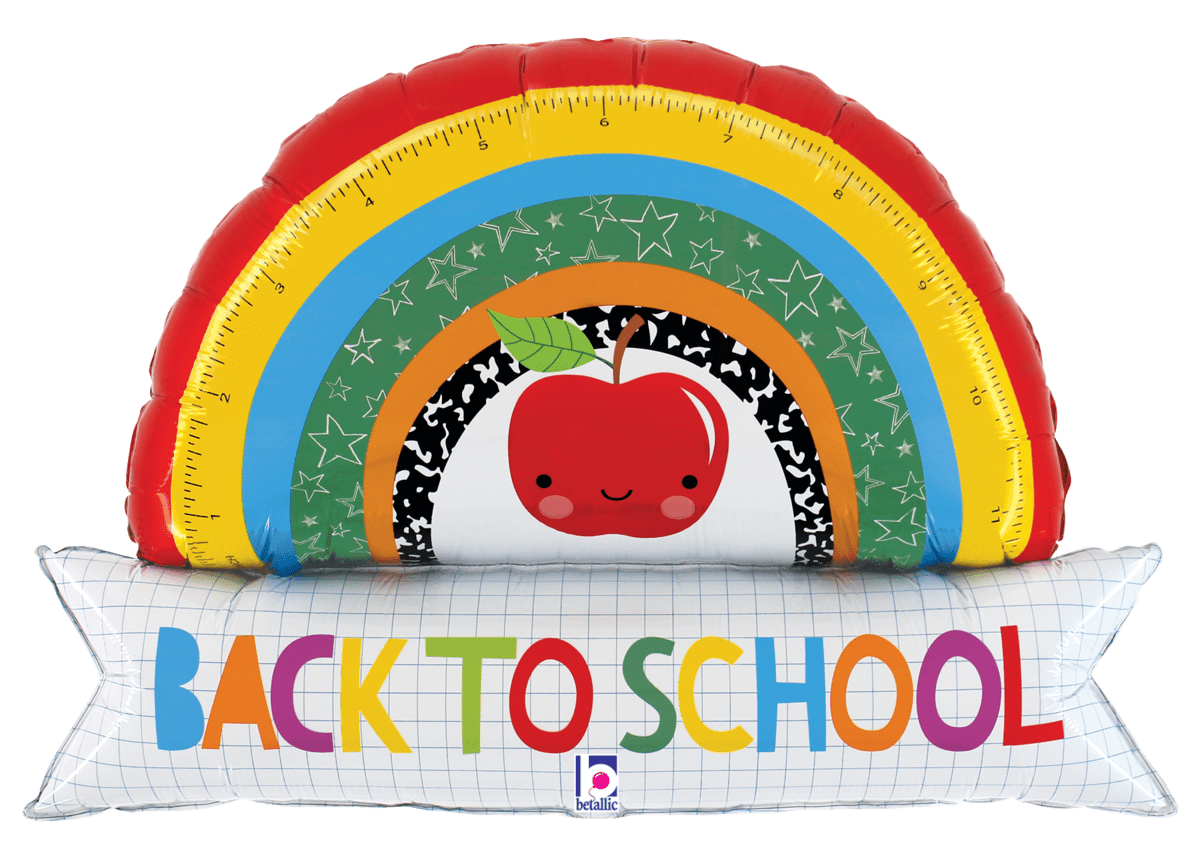 Betallic Mylar & Foil Back to School Rainbow 35″ Balloon