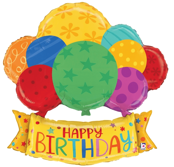 Betallic Mylar & Foil Birthday Balloons Banner 34″ Balloon