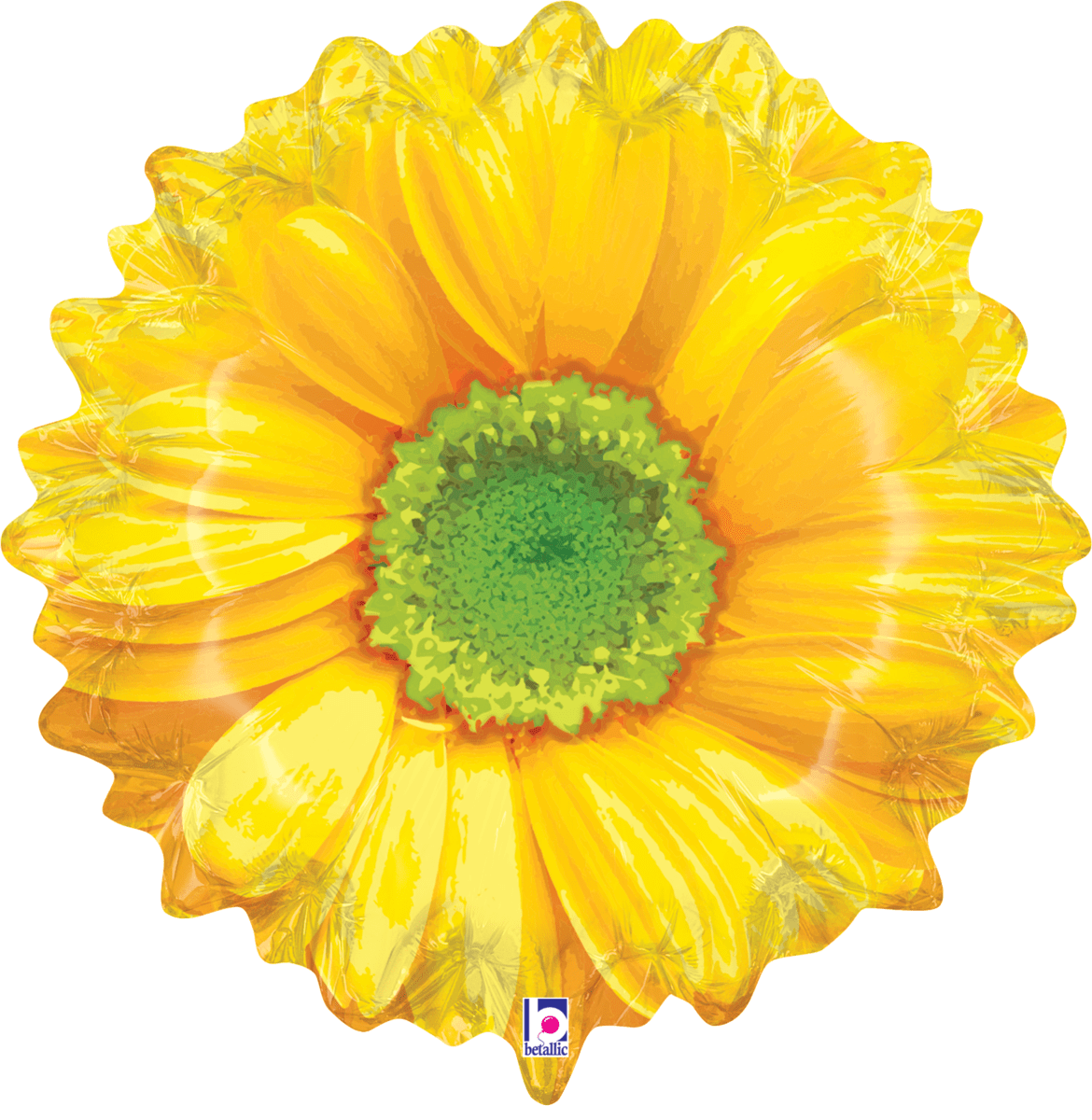 Betallic Mylar & Foil Bright Blooms Yellow 24″ Balloons (5 count)