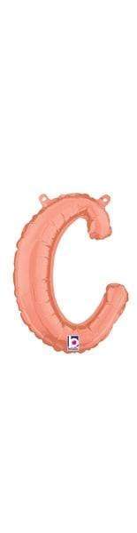 Betallic Mylar & Foil c Rose Gold Script Cursive Letter Balloons