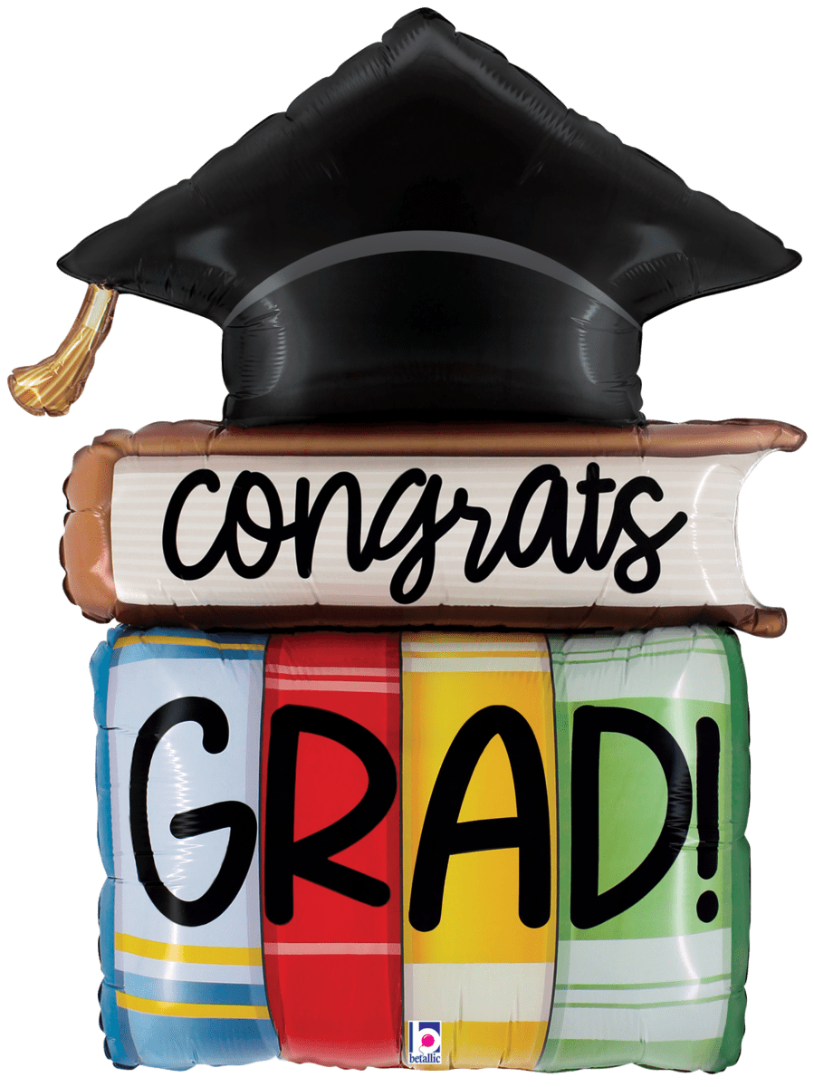 Betallic Mylar & Foil Congrats Grad Books Graduation 44″ Balloon
