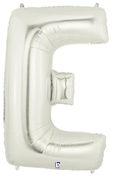 Betallic Mylar & Foil E Silver 40" Giant Balloon Letters and Numbers