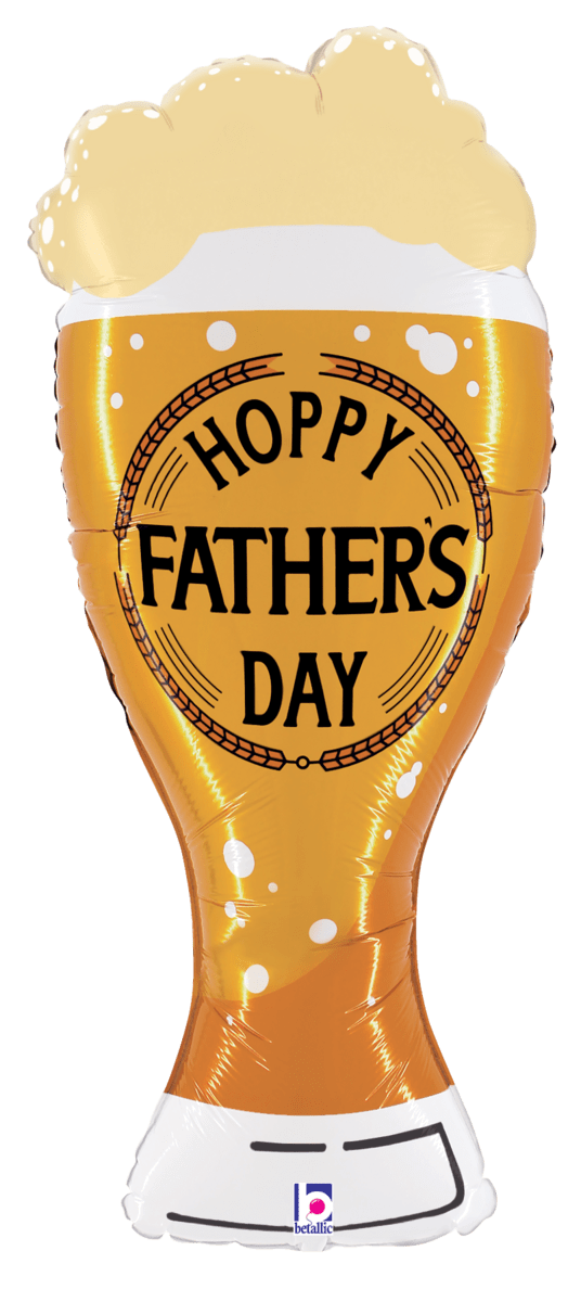 Betallic Mylar & Foil Father's Day Beer 39″ Balloon
