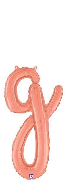 Betallic Mylar & Foil g Rose Gold Script Cursive Letter Balloons