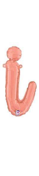 Betallic Mylar & Foil i Rose Gold Script Cursive Letter Balloons