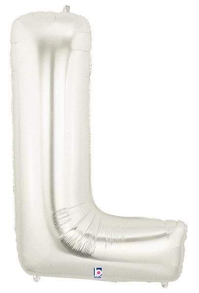 Betallic Mylar & Foil L Silver 40" Giant Balloon Letters and Numbers