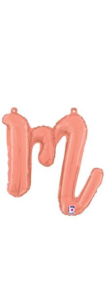 Betallic Mylar & Foil m Rose Gold Script Cursive Letter Balloons