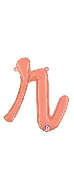 Betallic Mylar & Foil r Rose Gold Script Cursive Letter Balloons