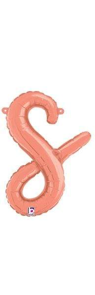 Betallic Mylar & Foil s Rose Gold Script Cursive Letter Balloons