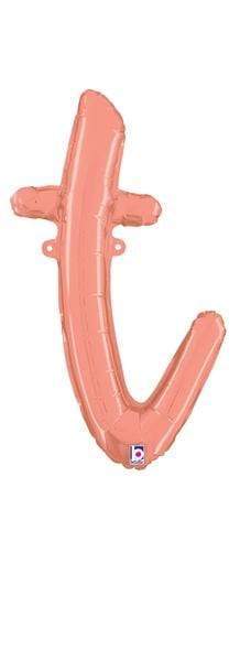 Betallic Mylar & Foil t Rose Gold Script Cursive Letter Balloons