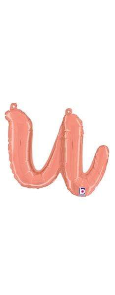 Betallic Mylar & Foil u Rose Gold Script Cursive Letter Balloons