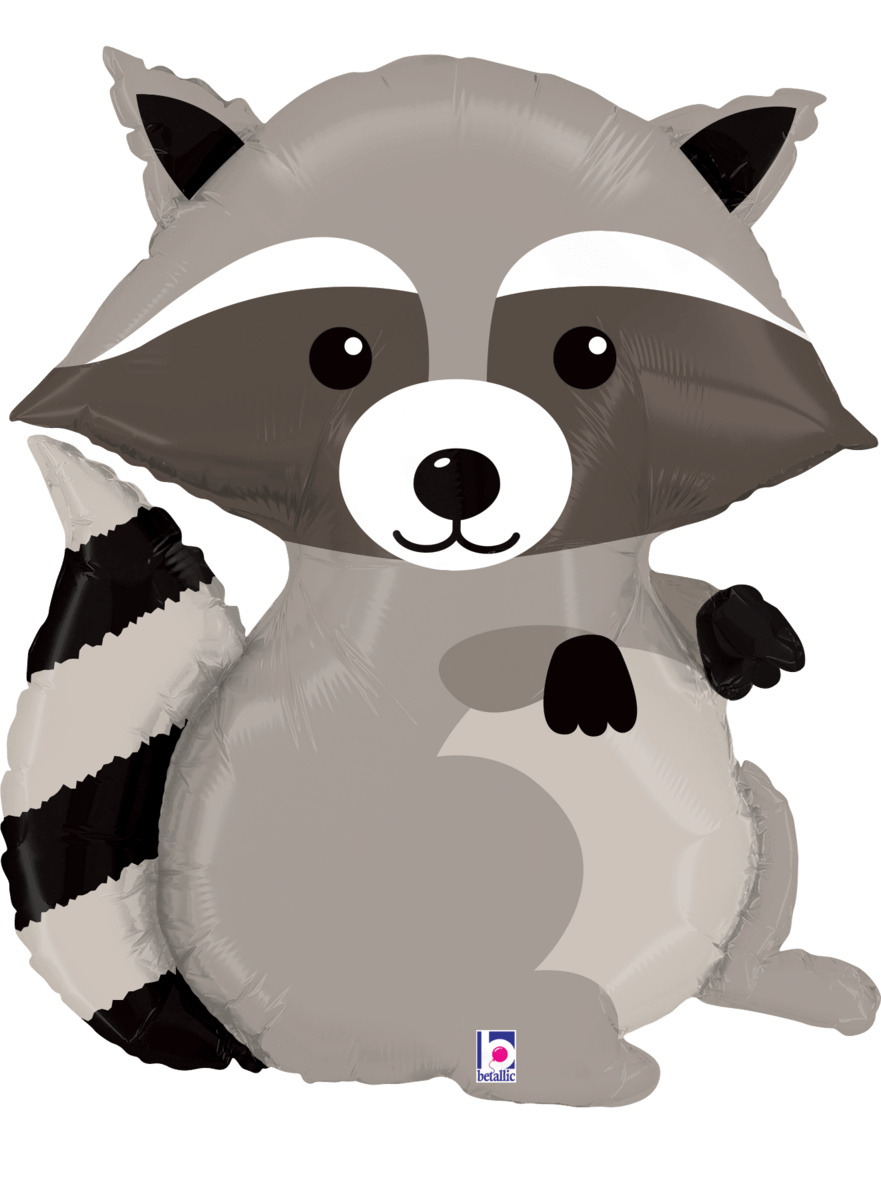 Betallic Mylar & Foil Woodland Raccoon 36″ Balloon