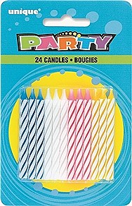Birthday Candles Spiral Assorted by Unique from Instaballoons