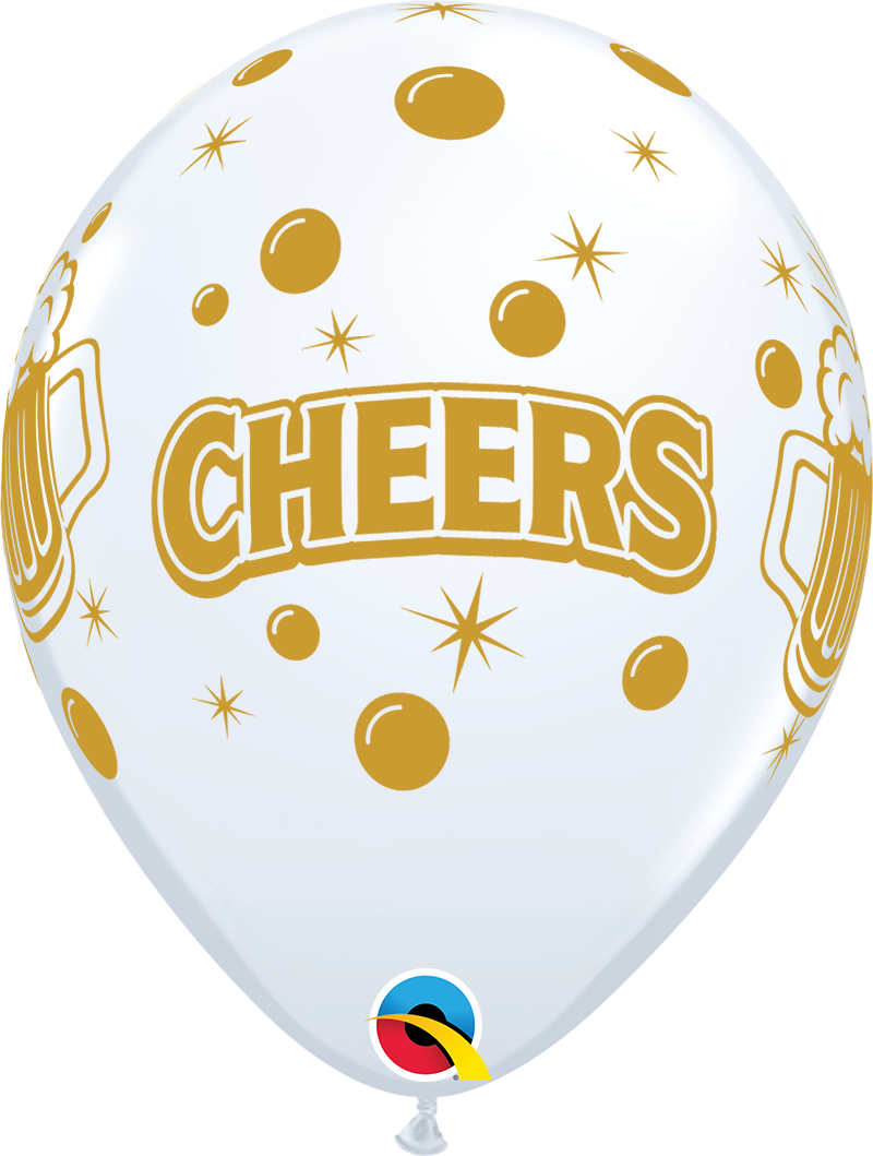 Birthday Cheers Brew Beer 11″ Latex Balloons by Qualatex from Instaballoons