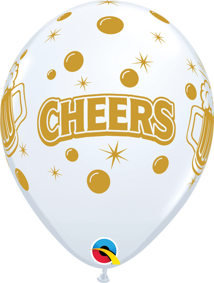 Birthday Cheers Brew Beer 11″ Latex Balloons by Qualatex from Instaballoons