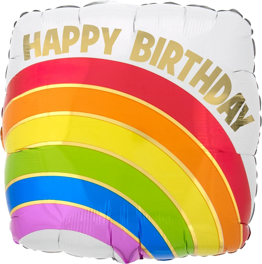 Birthday Gold Rainbow 18″ foil Balloon by Anagram from Instaballoons