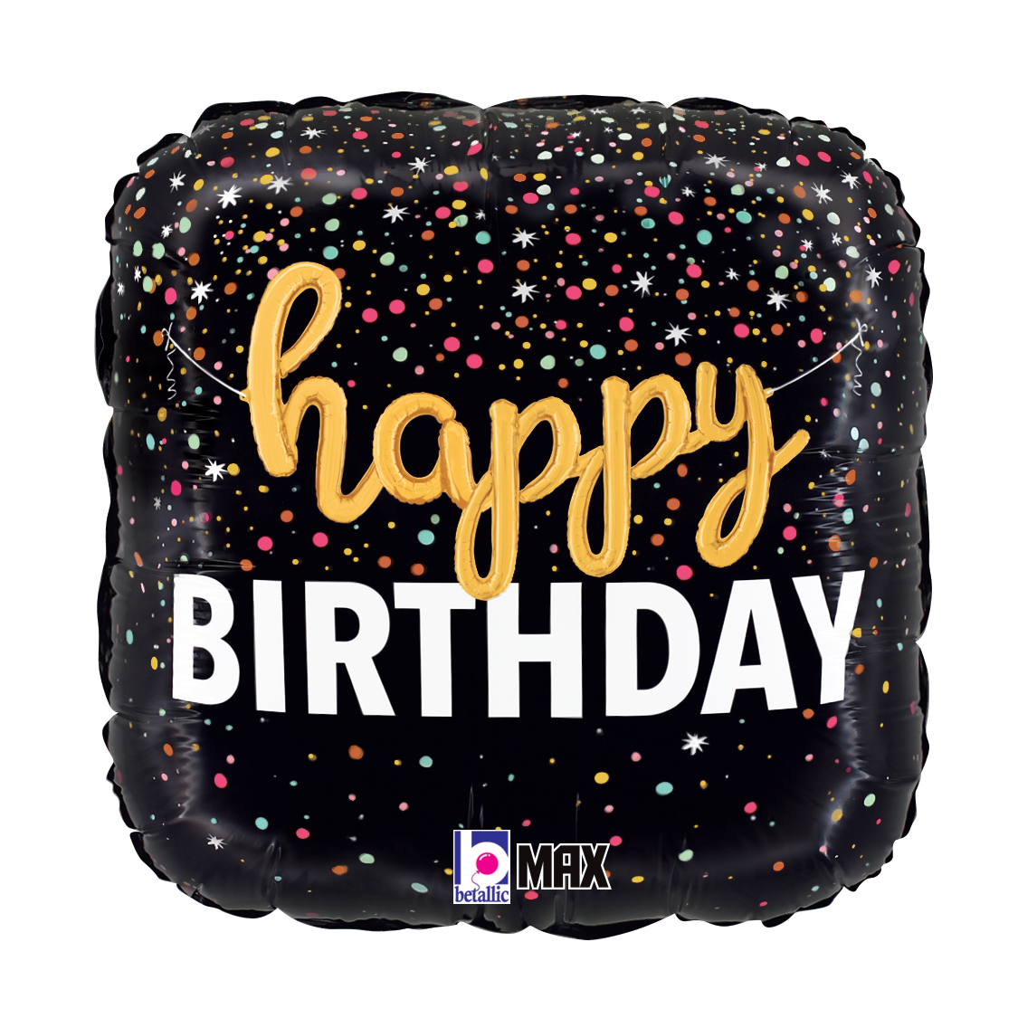 Birthday Script Confetti 18″ Foil Balloon by Betallic from Instaballoons