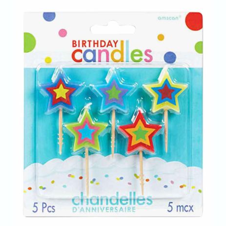 Birthday Stars Candles by Amscan from Instaballoons