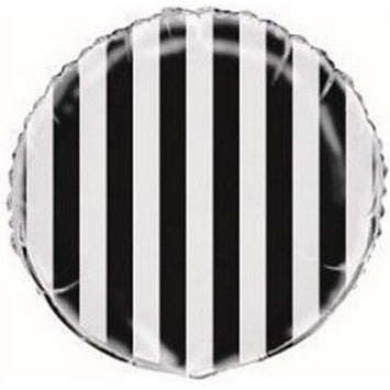 Black Striped 18″ Foil Balloon by Unique from Instaballoons