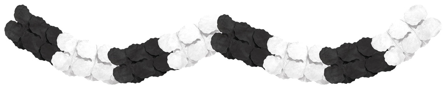 Black & White Paper Garland 12ft - Amscan