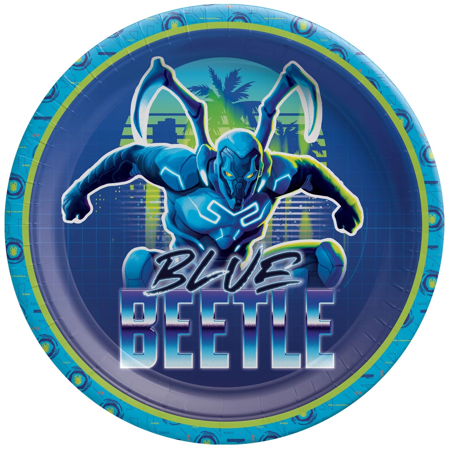 Blue Beetle Paper Plates 9″ by Amscan from Instaballoons