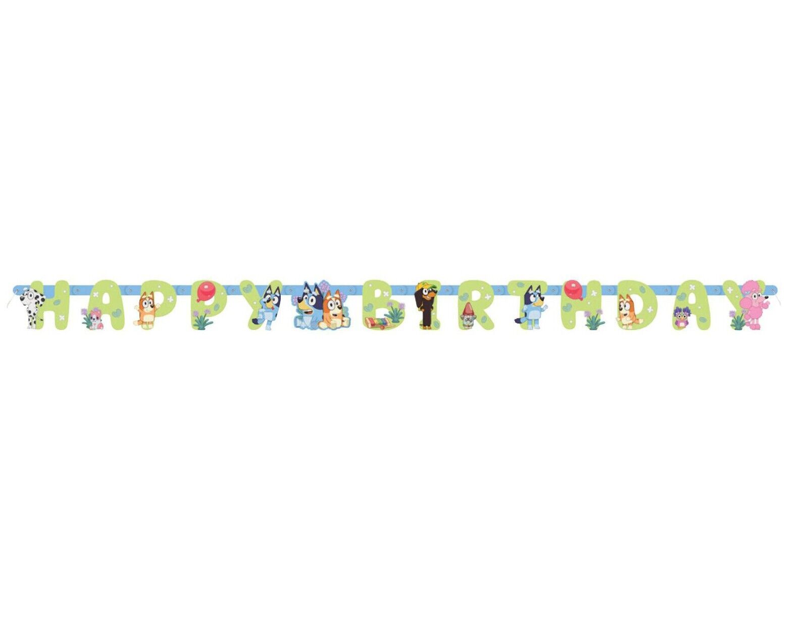 Bluey Happy Birthday Banner by Unique from Instaballoons