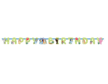 Bluey Happy Birthday Banner by Unique from Instaballoons
