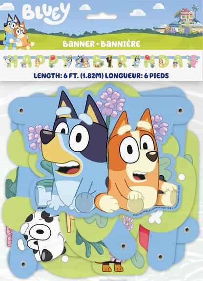 Bluey Happy Birthday Banner by Unique from Instaballoons