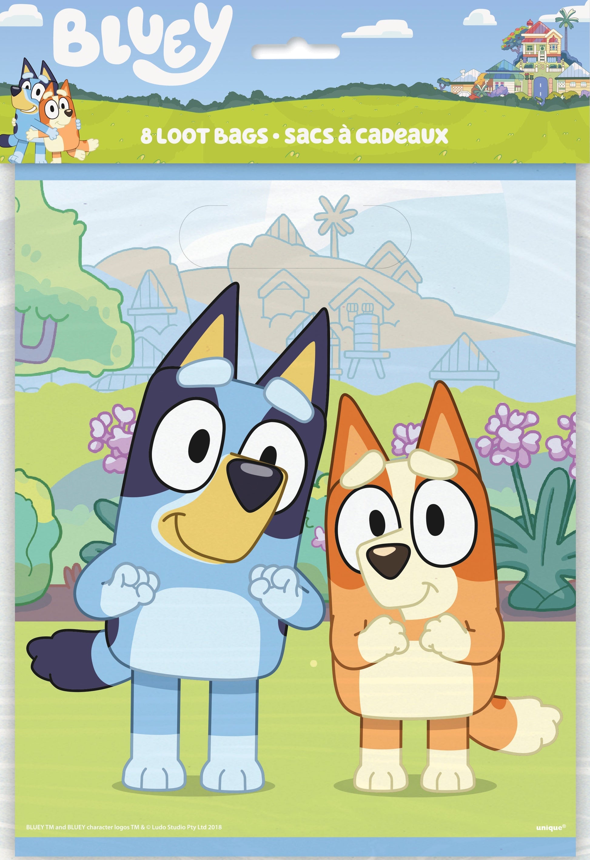 Bluey Loot Favor Bags by Unique from Instaballoons