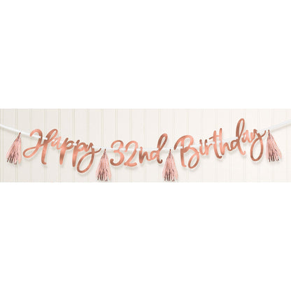Blush Bday Banner Kit by Amscan from Instaballoons