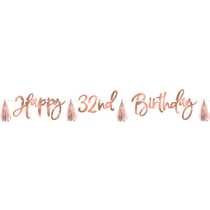 Blush Bday Banner Kit by Amscan from Instaballoons