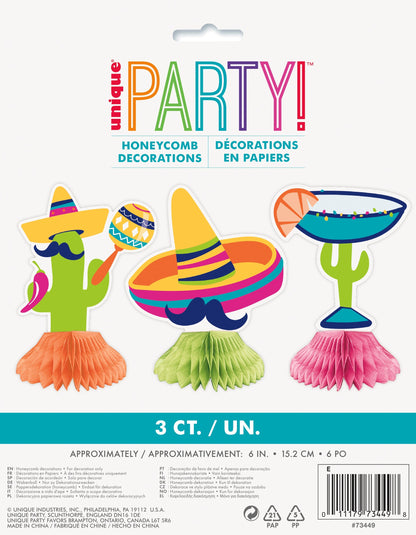 Boho Fiesta Mini Honeycomb Centerpieces by Unique from Instaballoons