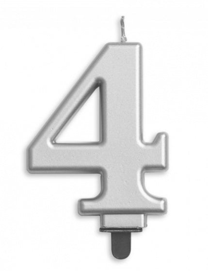 Candle - Silver Number (1ct) - Winner Party