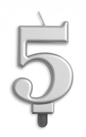 Candle - Silver Number (1ct) - Winner Party