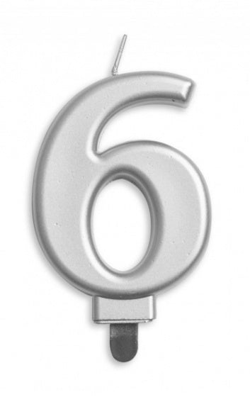 Candle - Silver Number (1ct) - Winner Party
